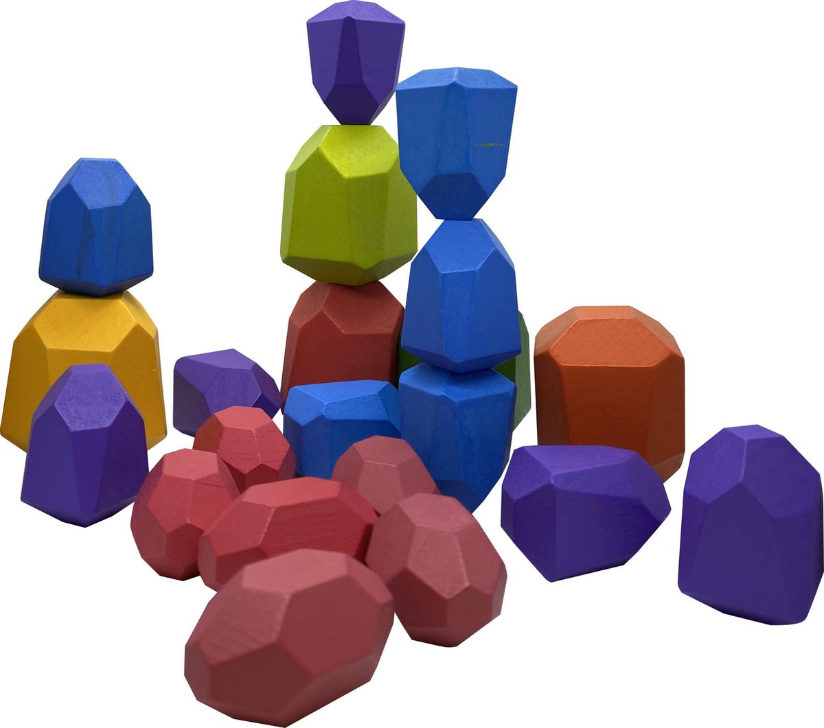 Miekemo | houten bouwstenen voor kinderen | multikleur | 21 stenen| speelgoed 2 jaar | Educatief speelgoed | montessori| stapelen | houten bouwblokken voor kinderen | leerzaam | speelgoed | blokjes |