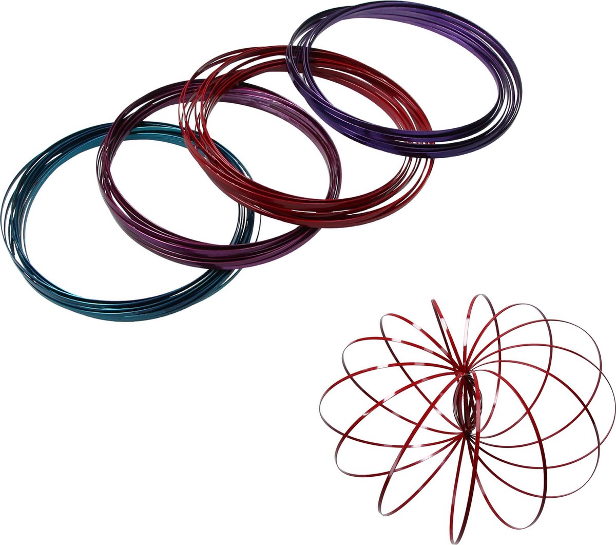 Banzaa Magic 3D Flow Rings set Multi Color 4 stuks
