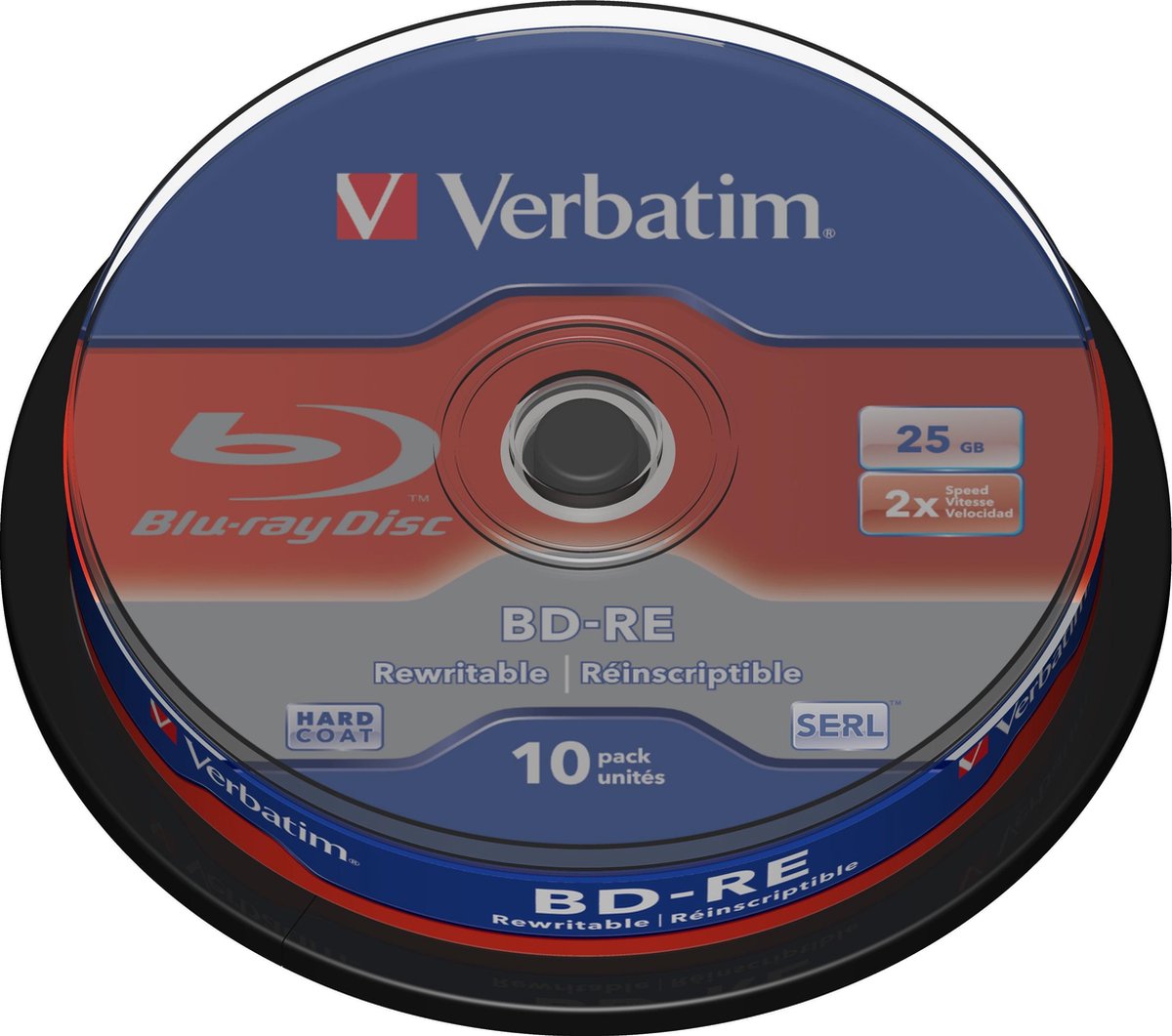Verbatim BD-RE SL 25GB 2x SP WHITE BLUE SURFACE - Rohling