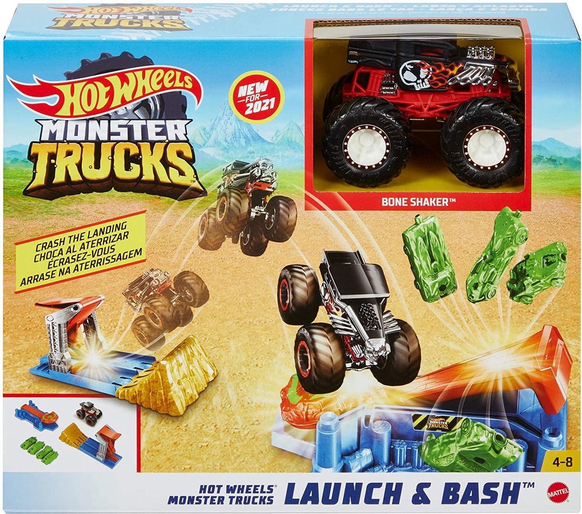 Hot Wheels Monster Trucks - Launch and Bash - Speelset