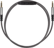 kwmobile Koptelefoonkabel voor Over-Ear Koptelefoon - Reservekabel 150 cm - Met microfoon en volumeregelaar - 3