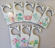 Kastverdelers ZEE DIEREN maat 50 t/m 92 - maathangers - baby - baby kleding - kleding kast - organizer - babykleding ordenen - thema onder water