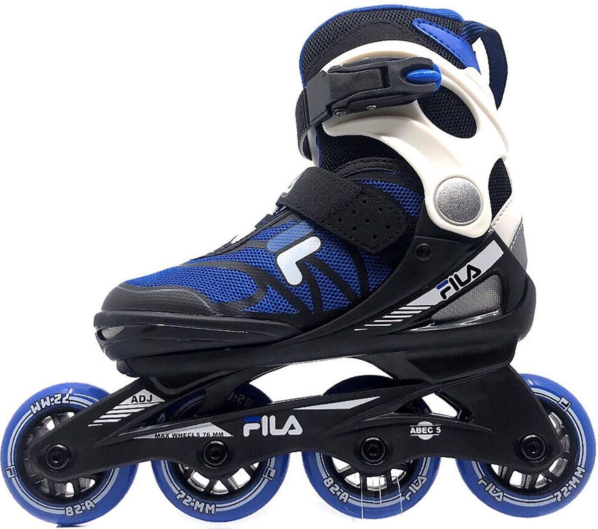 Fila J-ONE Kinder verstelbare inline skates - Zwart/Blauw  Maat 32-36