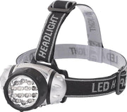 LED Hoofdlamp - Aigi Heady - Waterdicht - 35 Meter - Kantelbaar - 14 LED's - 1W - Zilver | Vervangt 8W - BSE
