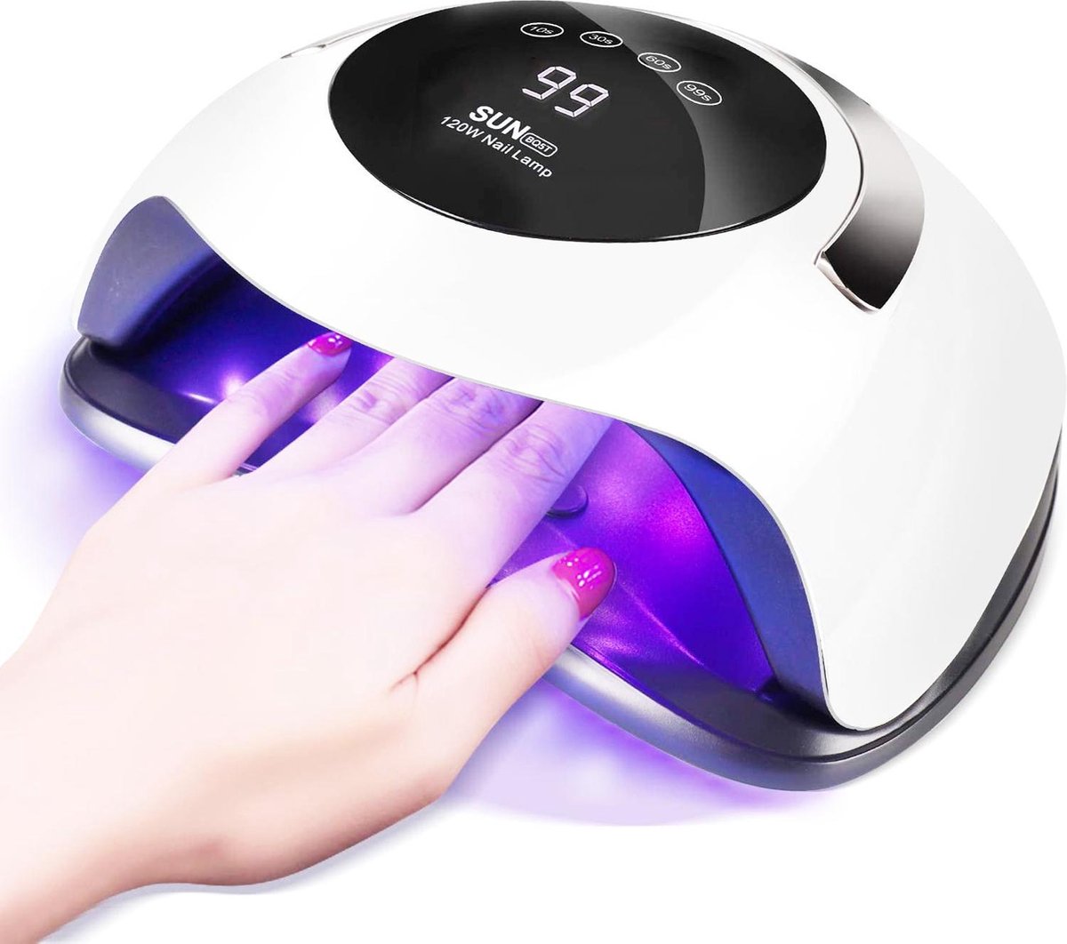 Lifest 120W Nagel UV Lamp - 4 Tijdsopties - Sneldrogend - LED Licht - Comfortabel Paars Licht -  Bescherming