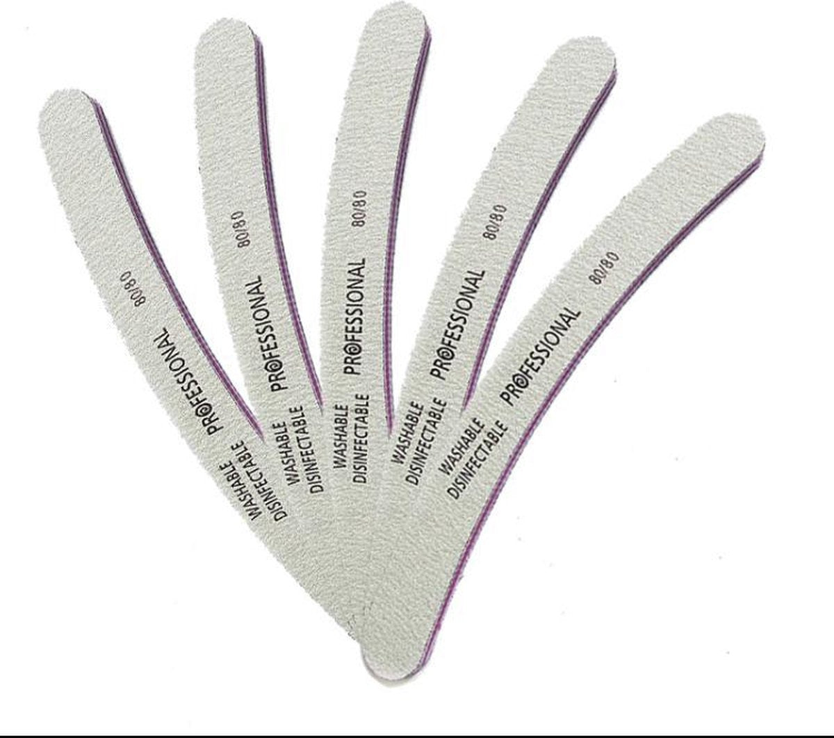 Nagelvijl professionele nagelvijl acryl nagels gel nagels 80/80 2 STUKS