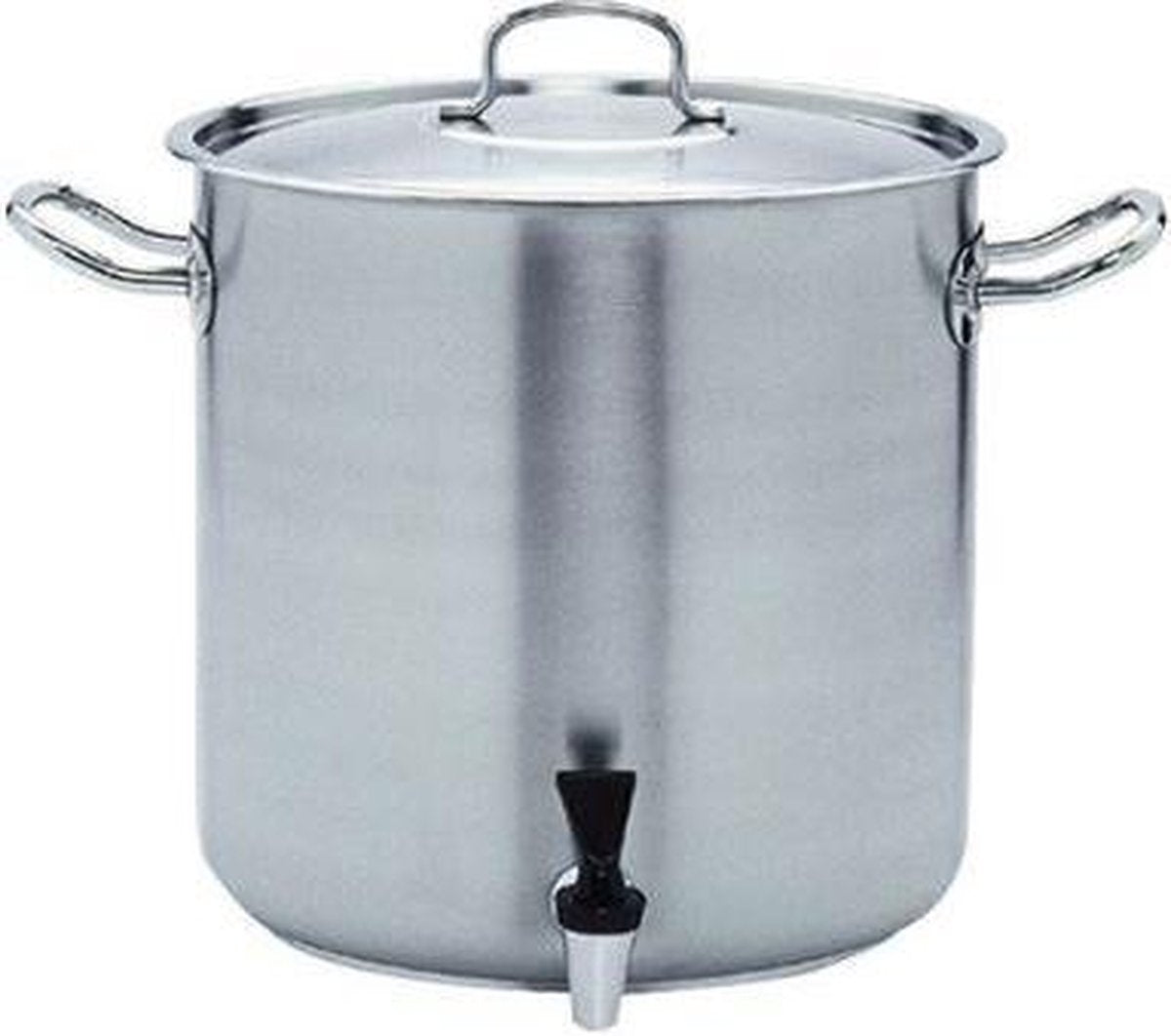 Pujadas Kookpan 50 ltr met kraan roestvrijstaal