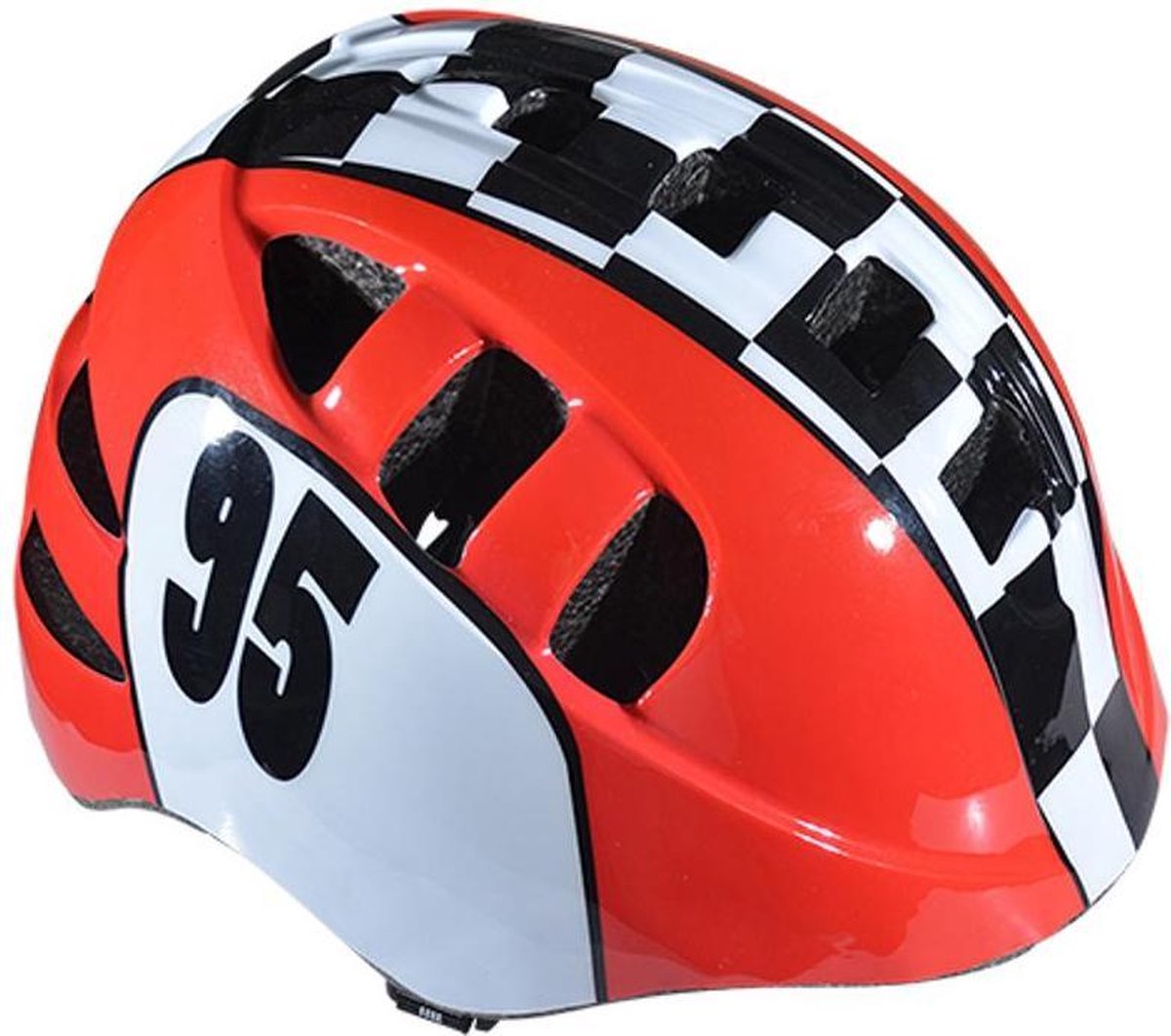 kinderhelm Optimiz - Fietshelm voor kinderen - Kinderfietshelm - Rood Wit - ExtraSmall 48-52cm - slechts 210gram