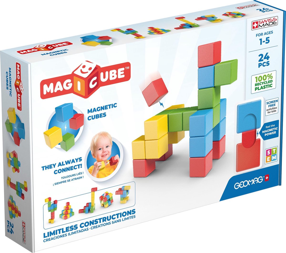 Geomag Magicube Full Color Recycled Try me 24 delig