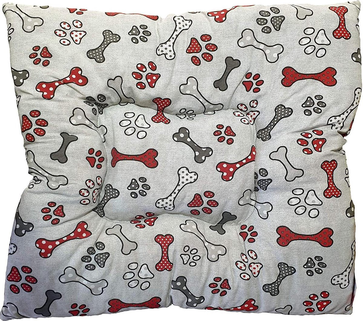 kussen voor kleine honden - Katten 70-70 cm ( met bot- en pootmotieven )