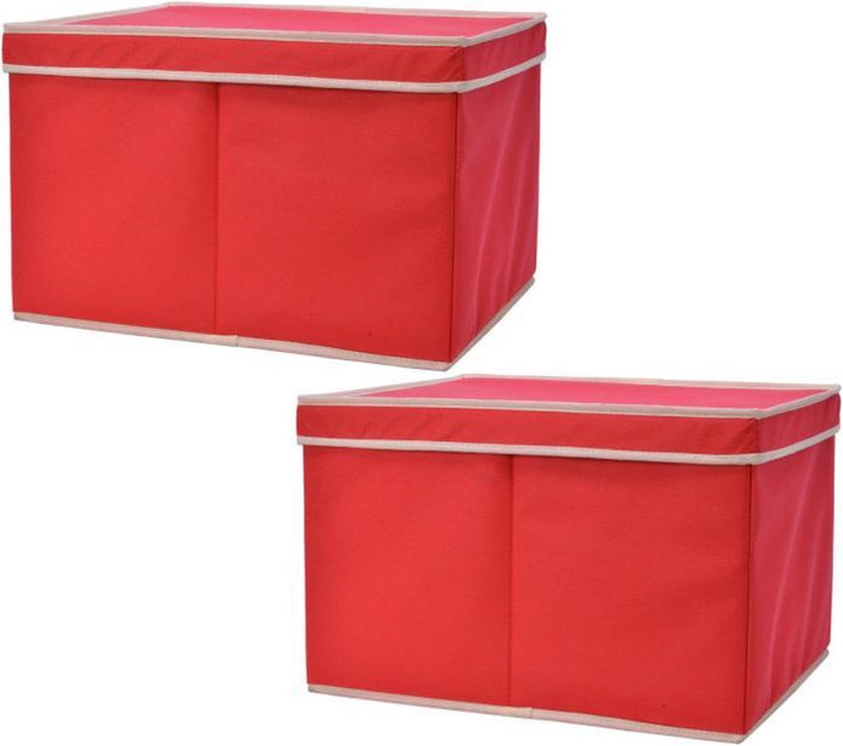 Set van 2x stuks kerstballen opruimen opbergdozen voor 24 kerstballen van 8 cm - Kerstballen opruimen/opbergen