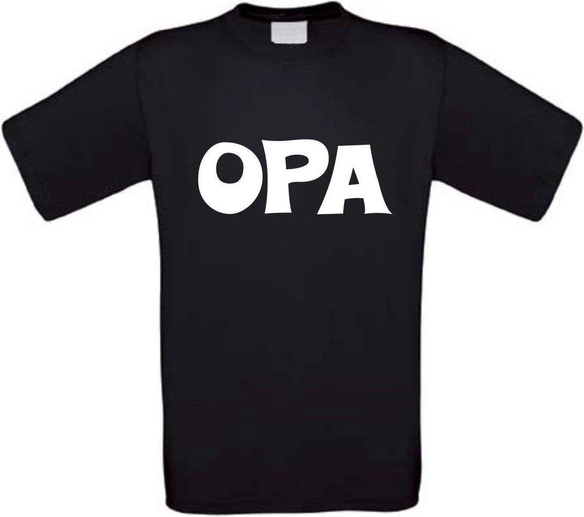 Opa T-shirt maat M zwart
