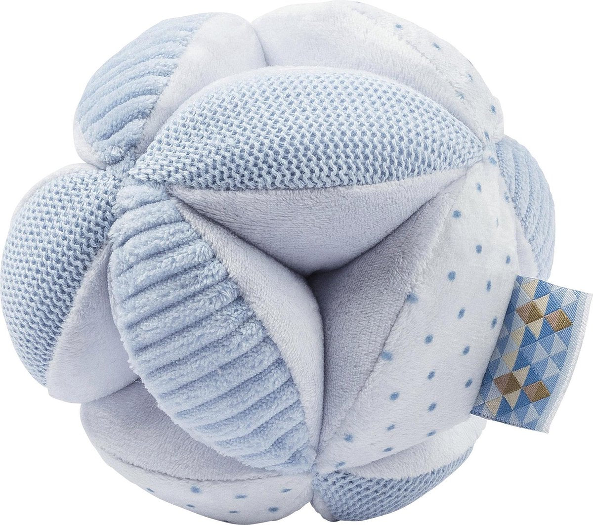 Nattou Bal Lapidou - Activiteiten Knuffel - 14 x 14 cm - Blauw