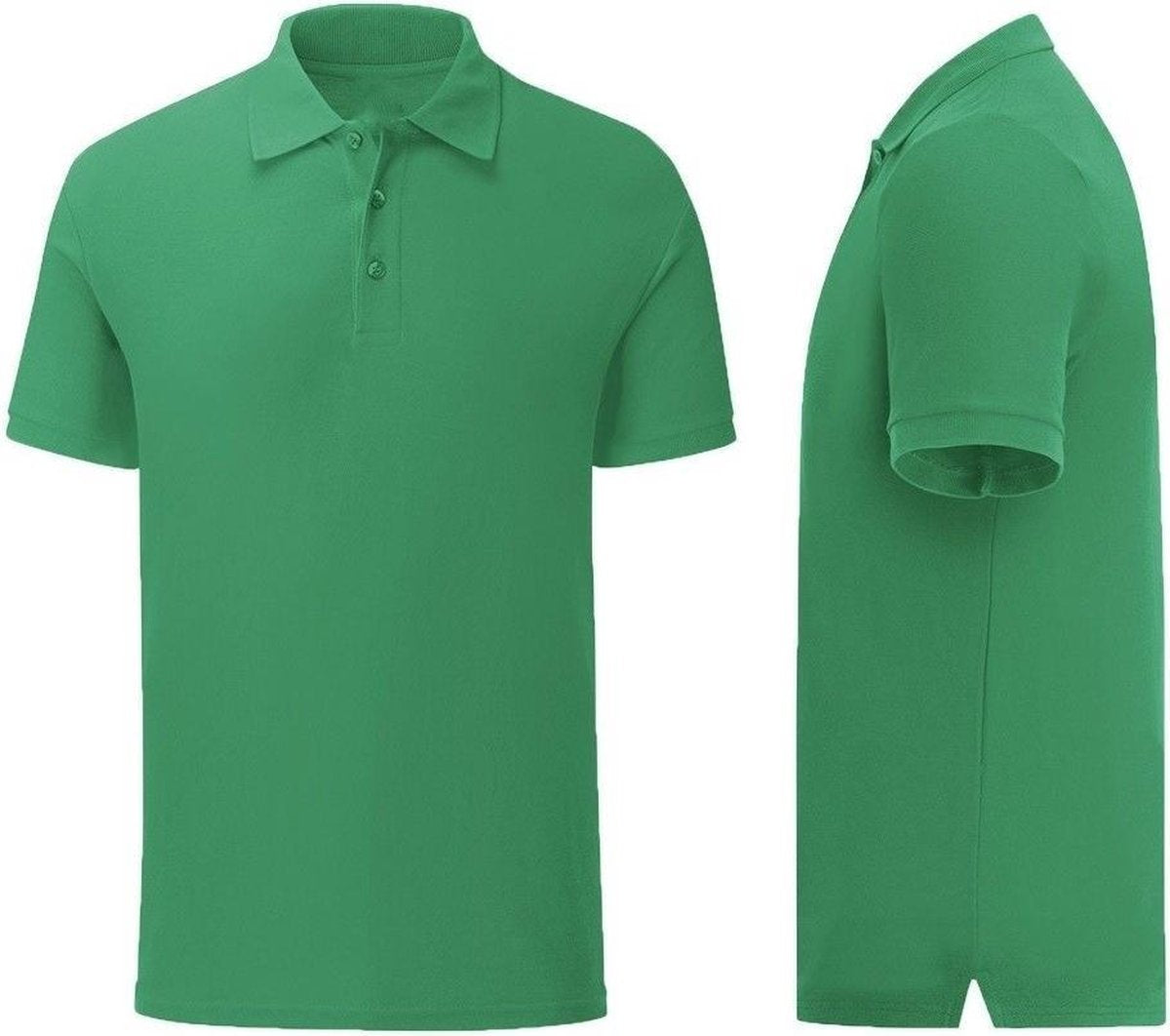 Senvi - Fit Polo - Getailleerd - Maat M - Kleur Groen - (Zacht aanvoelend)