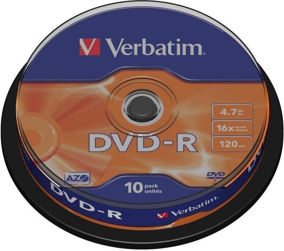 Verbatim 43523 DVD-R Matt Silver - 10 Stuks / Spindel