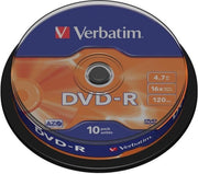 Verbatim 43523 DVD-R Matt Silver - 10 Stuks / Spindel