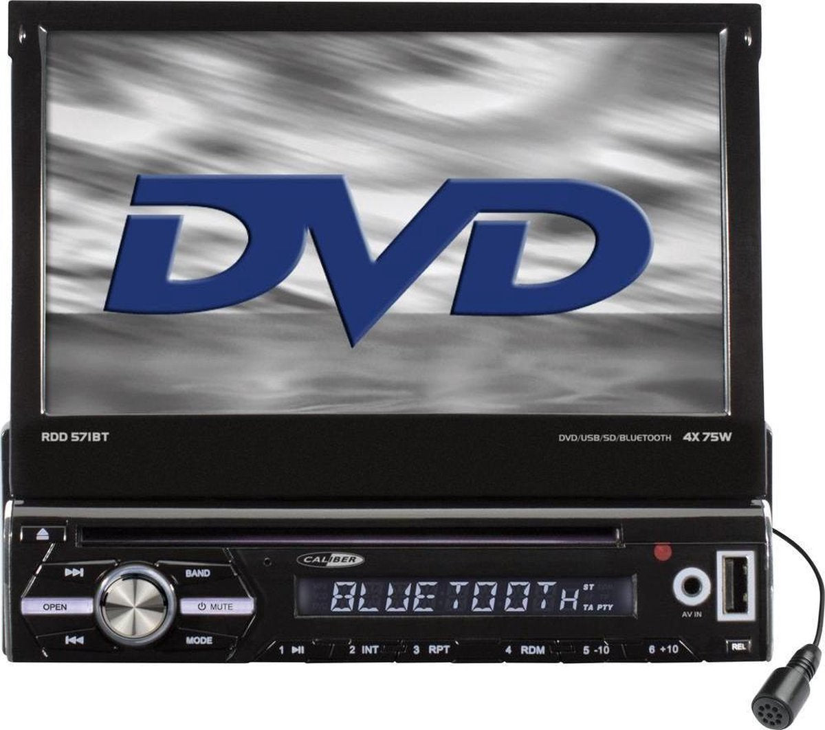 Caliber RDD571BT - Autoradio -  FM radio - Bluetooth - Klapscherm -Zwart