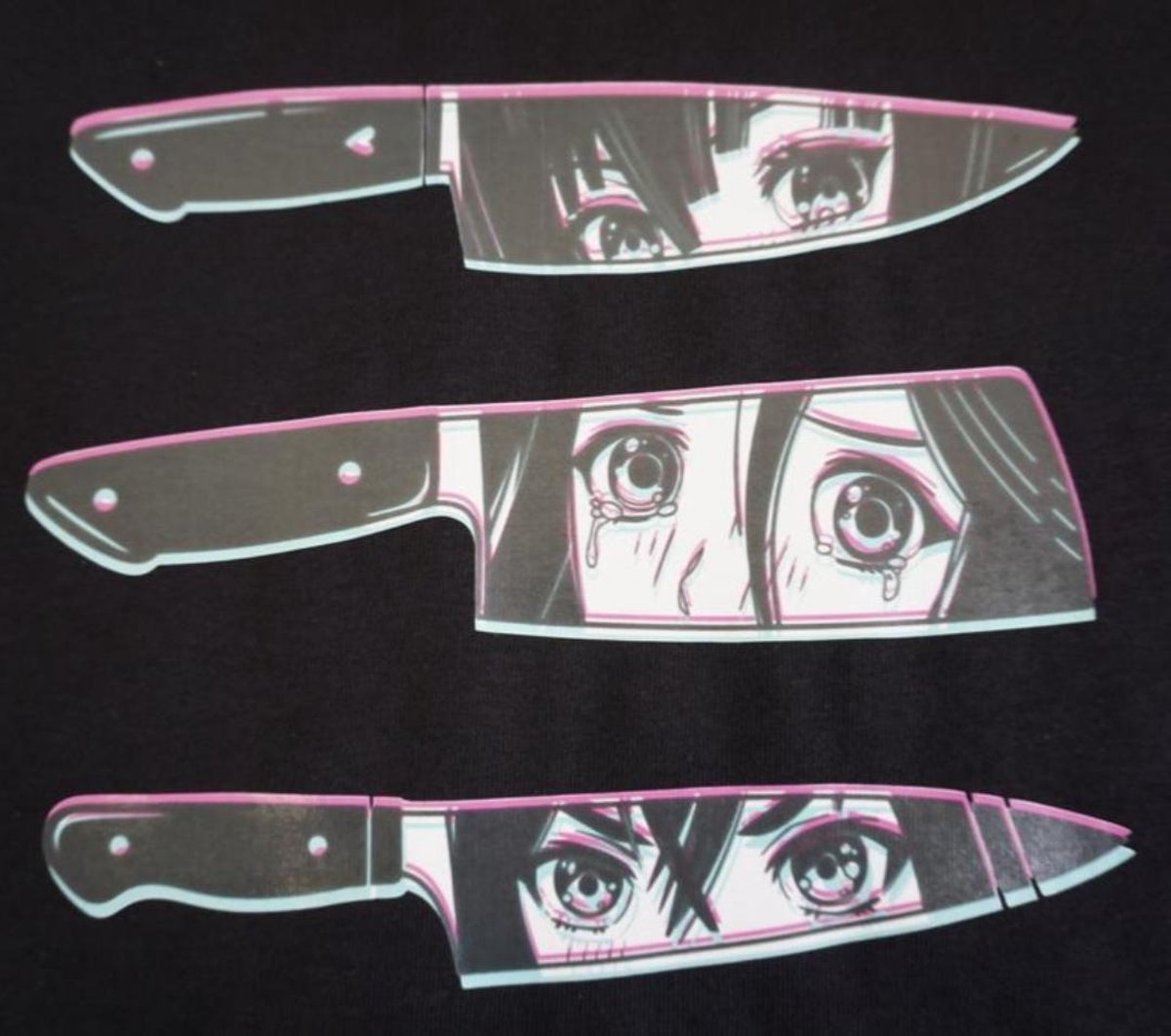 #Yandere T-shirt Black Size XL - Bedrukte T-shirts - ANIME - All Sizes - Trippin Balls
