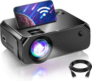 Vamvo®  Mini beamer met WiFi 1080p - Full HD 300 inch display mogelijkheid - Geen kabels benodigd - Compatibel met PS4