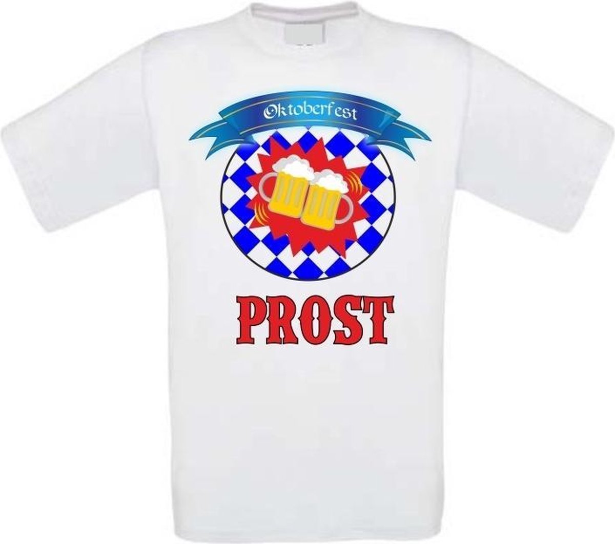 T-shirt Oktoberfest pros maat S wit