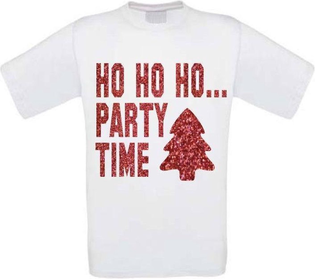 Ho ho ho party time T-shirt maat L wit