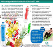 #DoYourFitness - 2x Fruitwater fles - »FruitExplosion« - Fruit infuser voor fruitpunches / groente spritzers - 700ml - rood/blauw