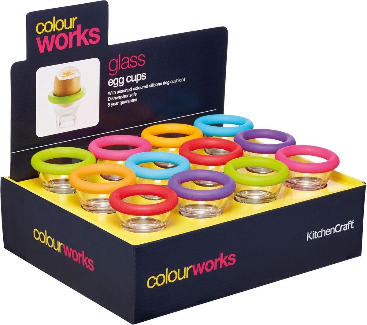 Kitchencraft - Colourworks Glass Egg Cup