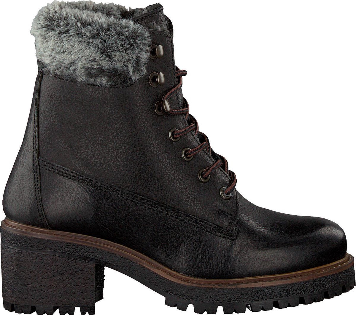 Verton Munchen Veterboots - Laarzen Met Veters - Dames - Zwart - Maat 39