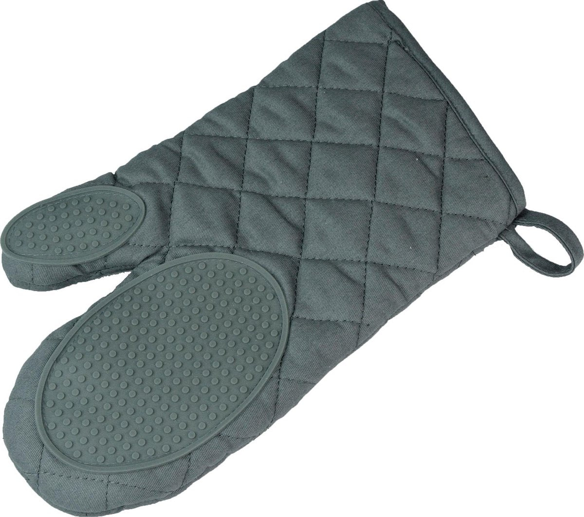Ovenhandschoen met silicone grip grijs