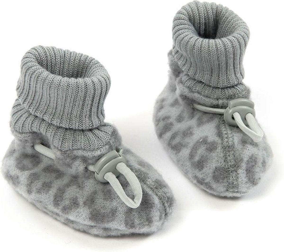 Slofjes Booties Merino Wol Leopard 80/86 | SmallStuff