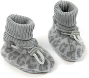 Slofjes Booties Merino Wol Leopard 80/86 | SmallStuff