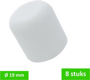 DELTAFIX peerdoppen Ø 19 mm | wit | 8 STUKS