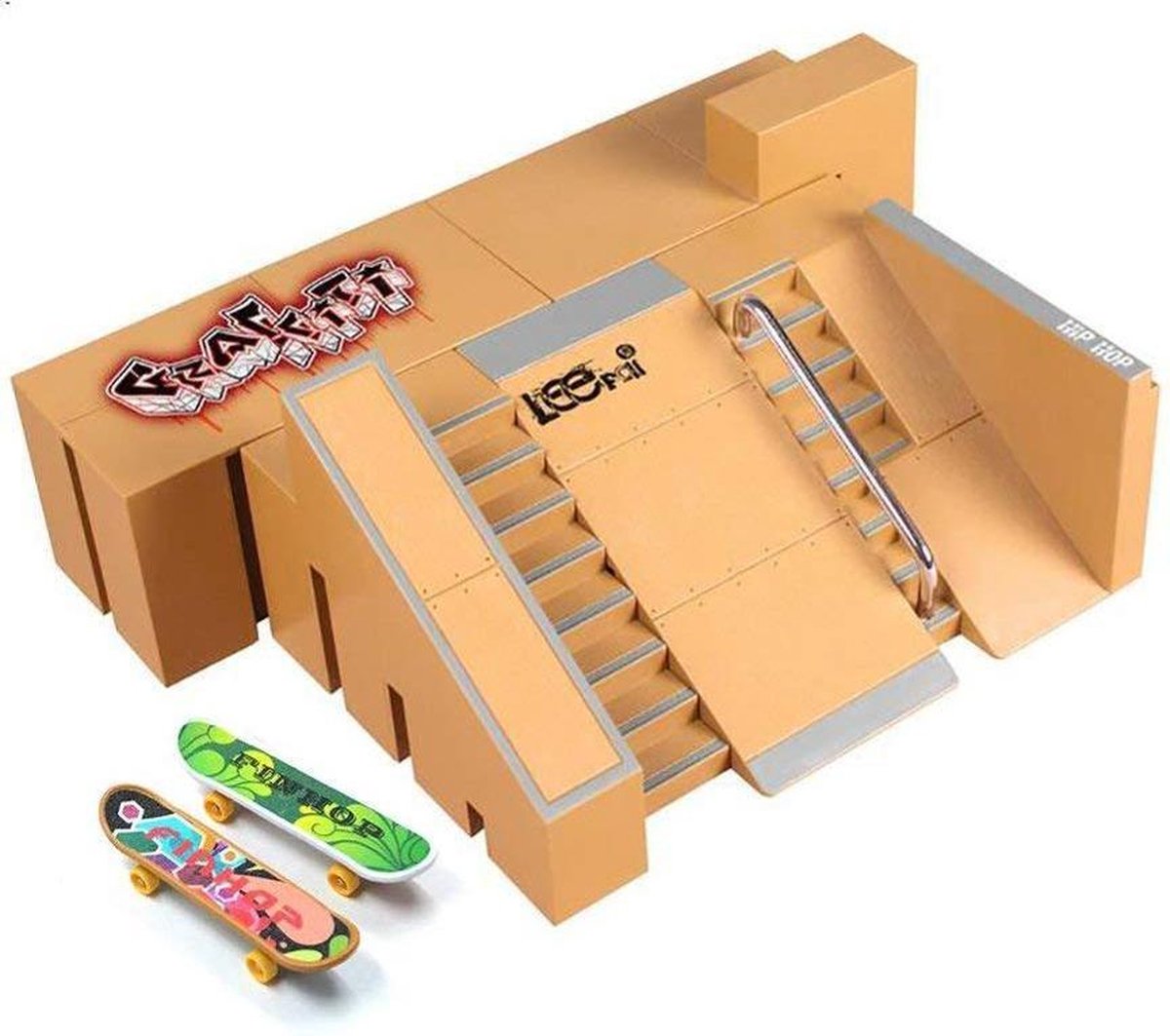 Mini ramp - vinger skatepark - inclusief 2 vinger skateboards - vinger speelgoed - finger board - vinger skateboard - mini skatepark