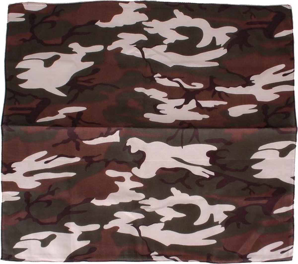 Bandana/Doek Camouflage gr/w/br/zw 50x50