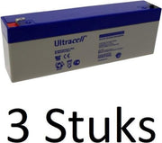 3 Stuks Ultracell Loodaccu UL 12v 2600mAh