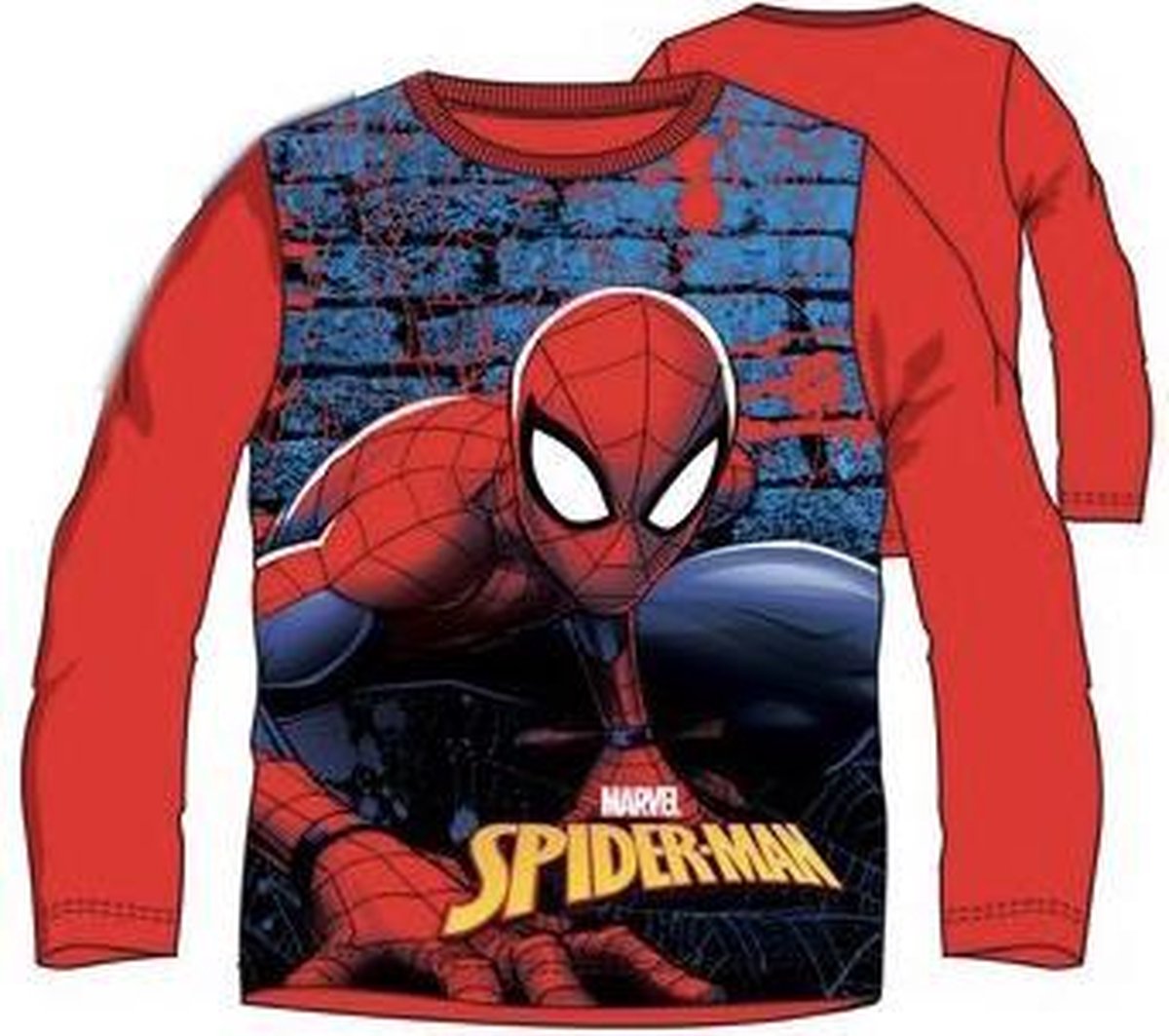 Marvel Spiderman longsleeve - rood/blauw - maat 92/98 (3 jaar)