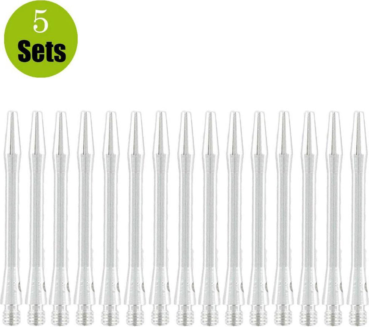 Bulls Aluminium 5sets DartShafts - Zilver - In Between - (5 Sets)