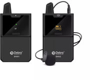 DV01 Draadloze Lavalier Microfoon Met Audio Monitor Microfoonset Voor Smartphone en Dslr Camera