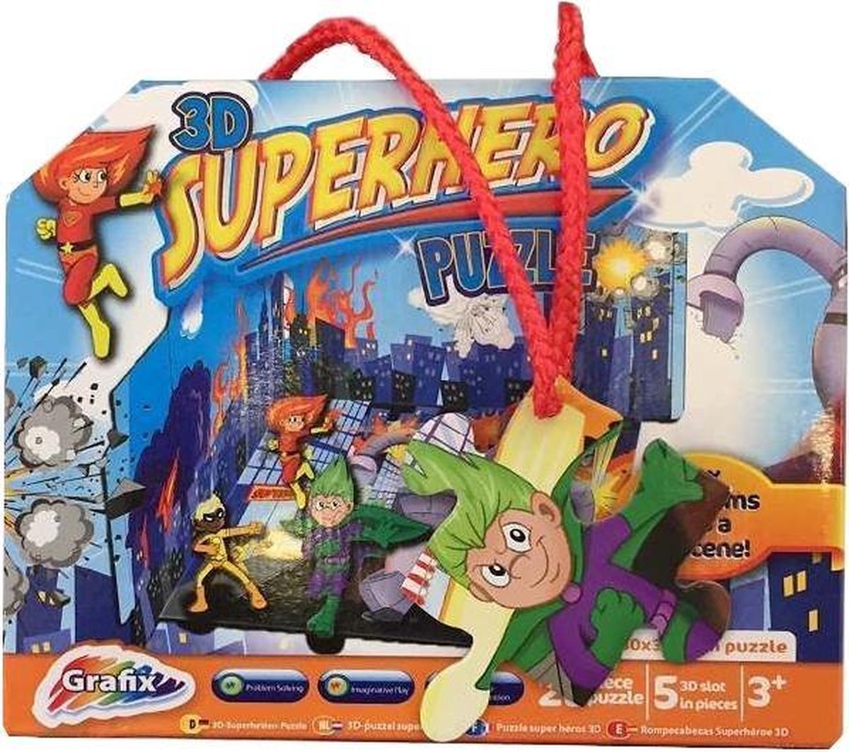 Grafix 3d-puzzel Superhero Karton 25 Stukjes