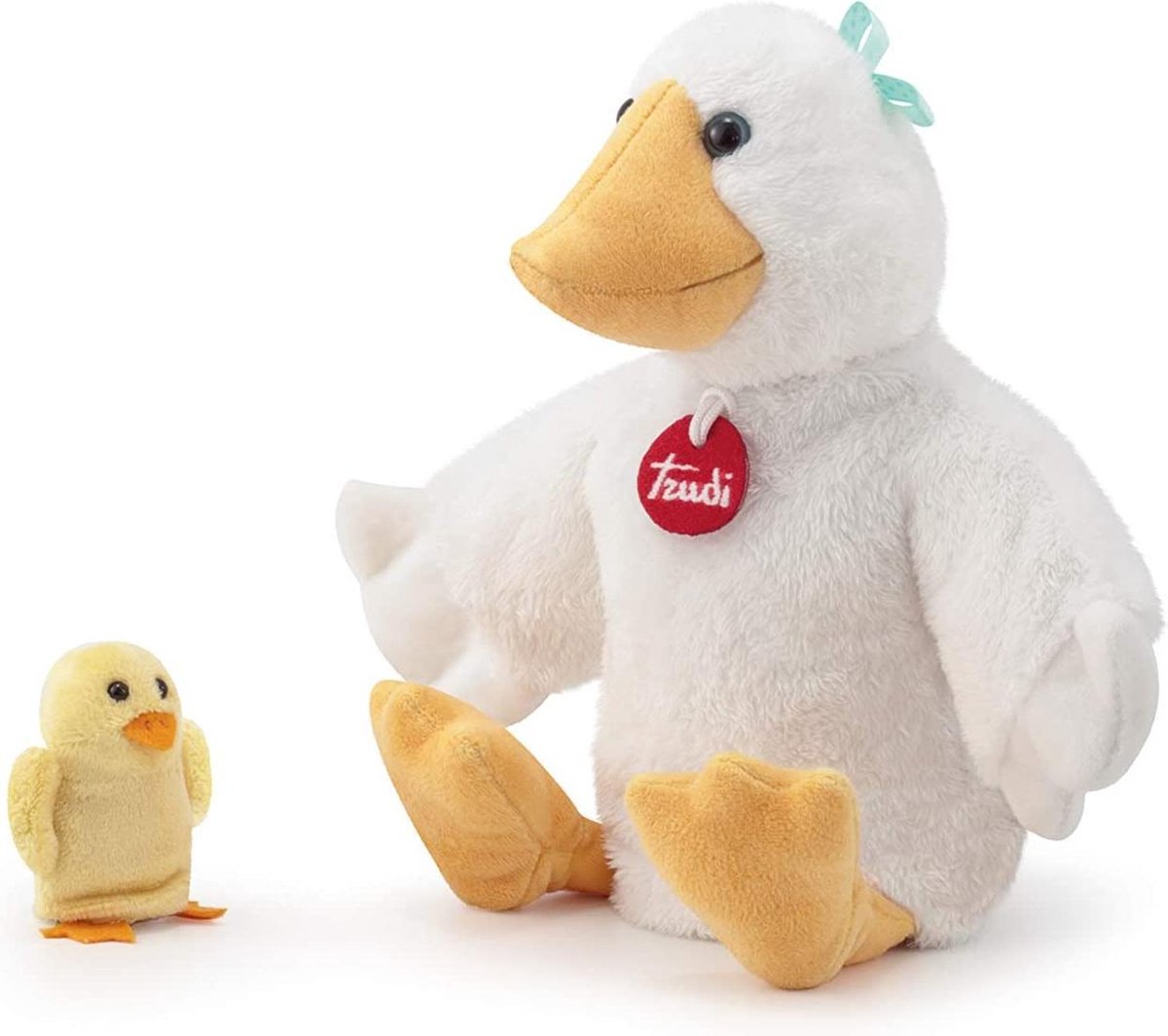 Trudi Handpop Ochetta 24 Cm Pluche Geel/wit 2-delig