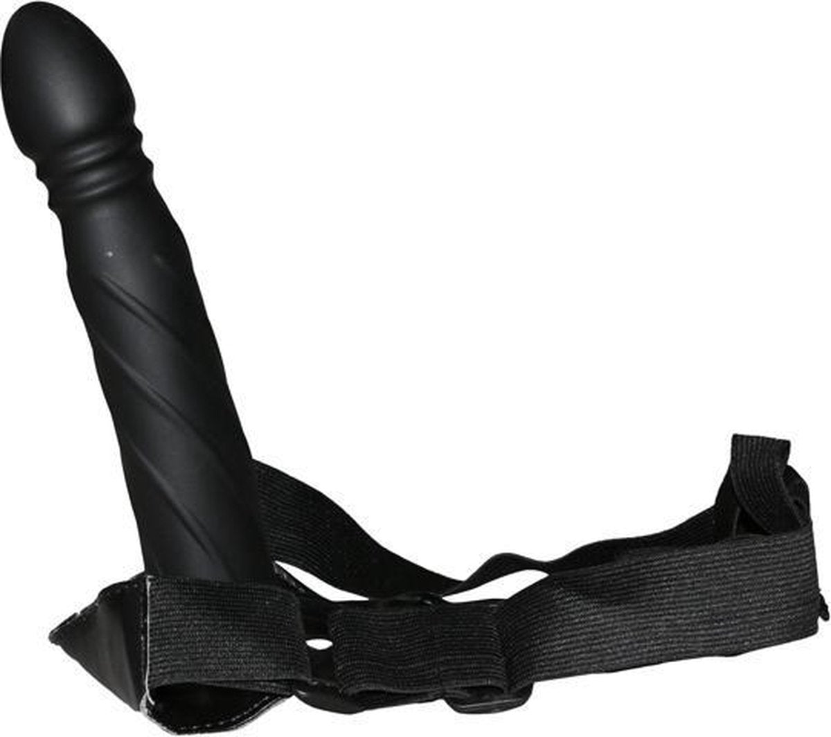 Ouch! – Strap-On met Hol Penis Sleeve Twister Ontwerp - Zwart