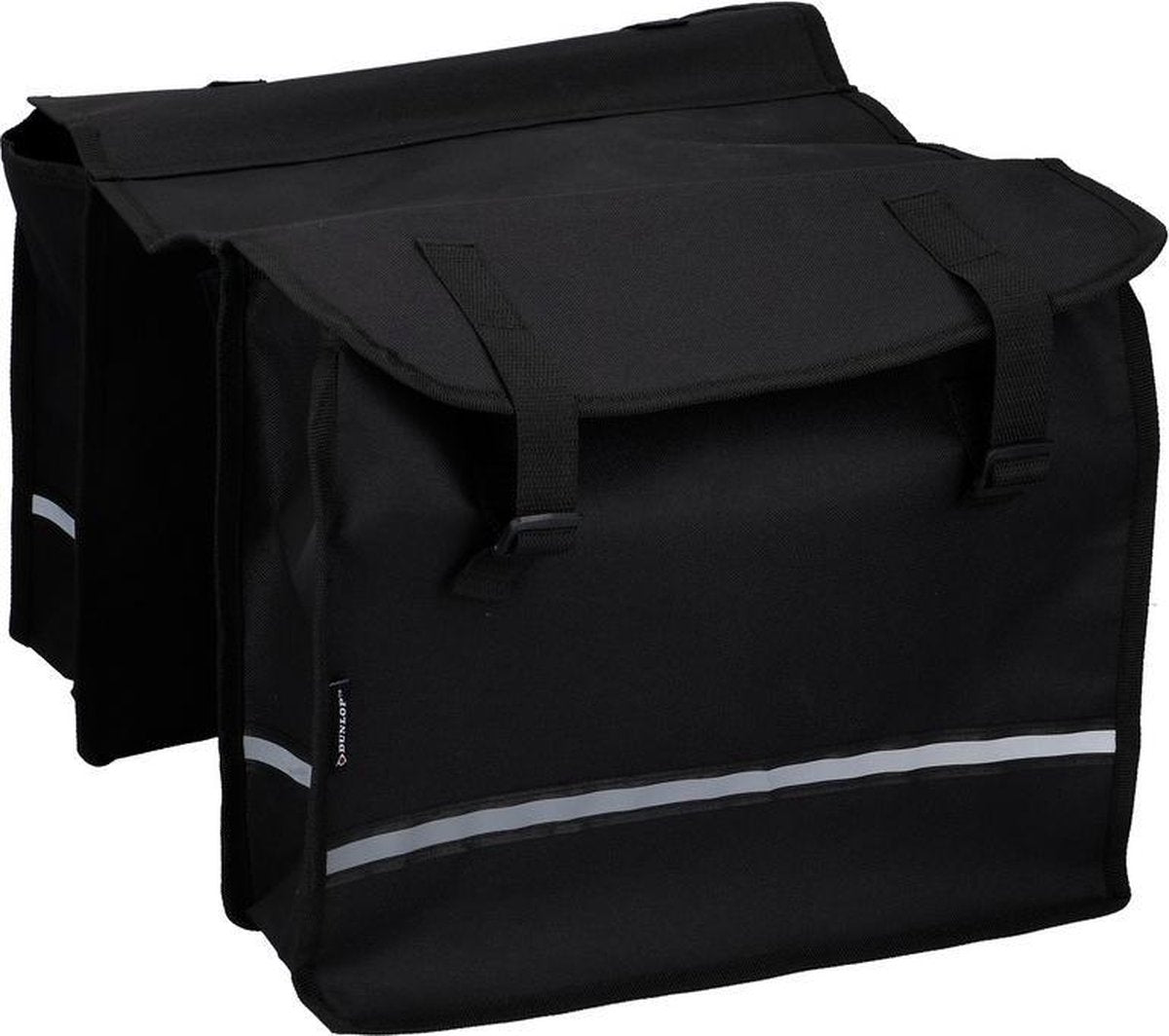 Dubbele fietstas zwart - 15 liter - 12 x 30 x 36 cm - fietstassen