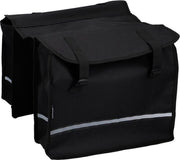 Dubbele fietstas zwart - 15 liter - 12 x 30 x 36 cm - fietstassen