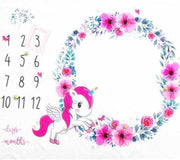 Mijlpaaldeken | Milestone Blanket| Incl. 2 Frames | Kraamcadeau Meisje | 100x100cm |