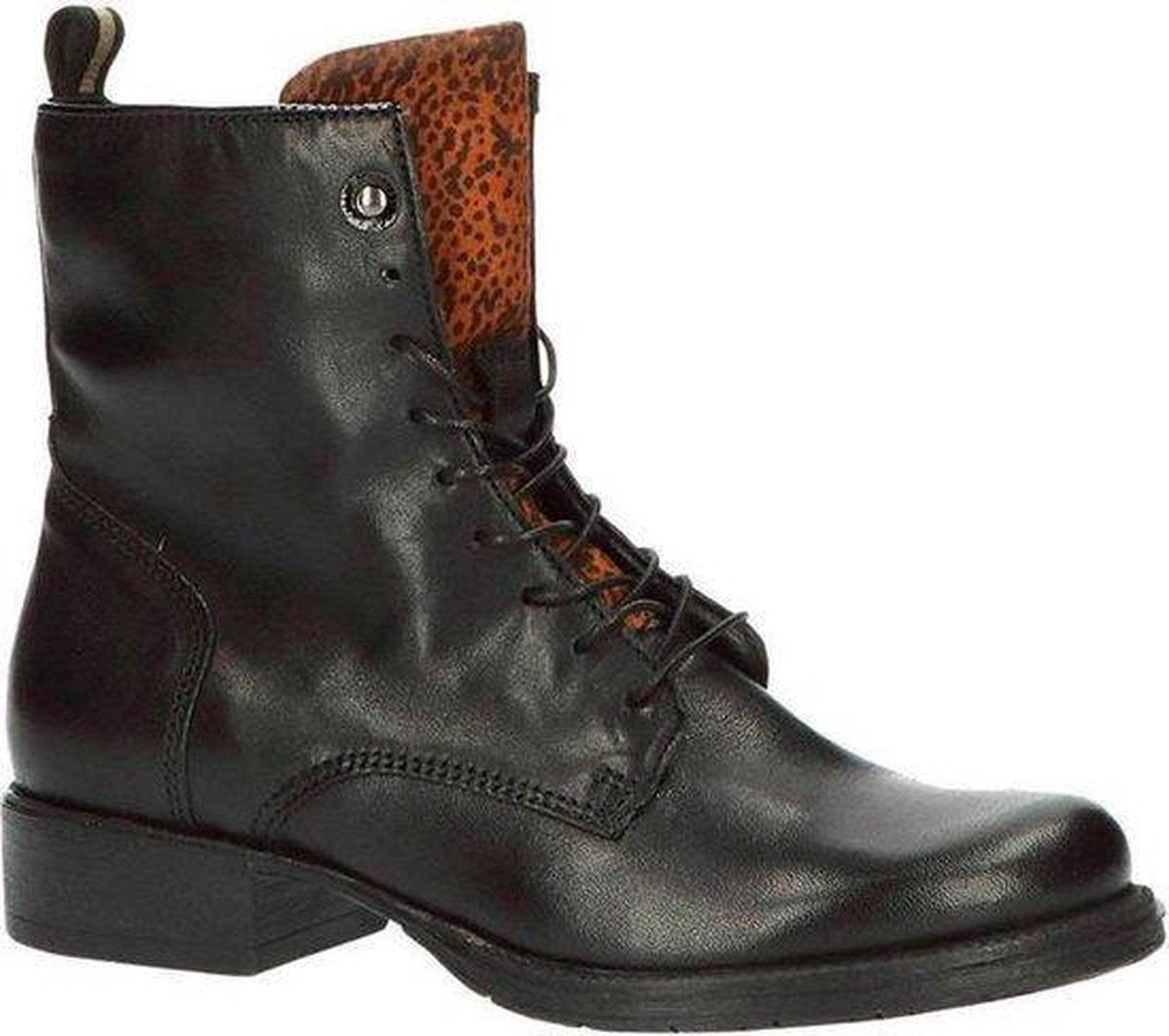 Mjus Veterboot  Zwart Dierenprint Tong