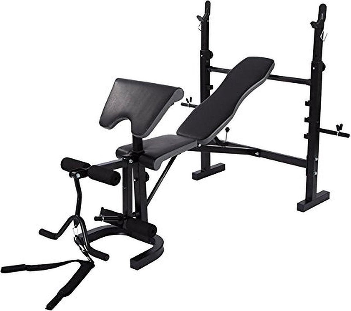 For Sport Halterbank - Verstelbare halterbank - Trainingsbank - Bankdrukken - Bankdrukbank - Fitnessbank