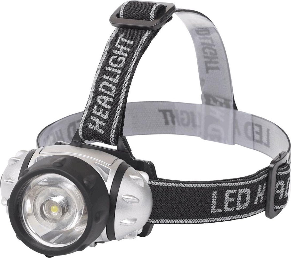 LED Hoofdlamp - Aigi Hitro - Waterdicht - 50 Meter - Kantelbaar - 1 LED - 1.8W - Zilver | Vervangt 13W - BSE