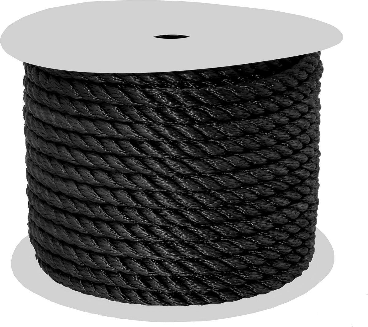 FES Landvast touw polypropyleen rol 14mm 91 meter zwart
