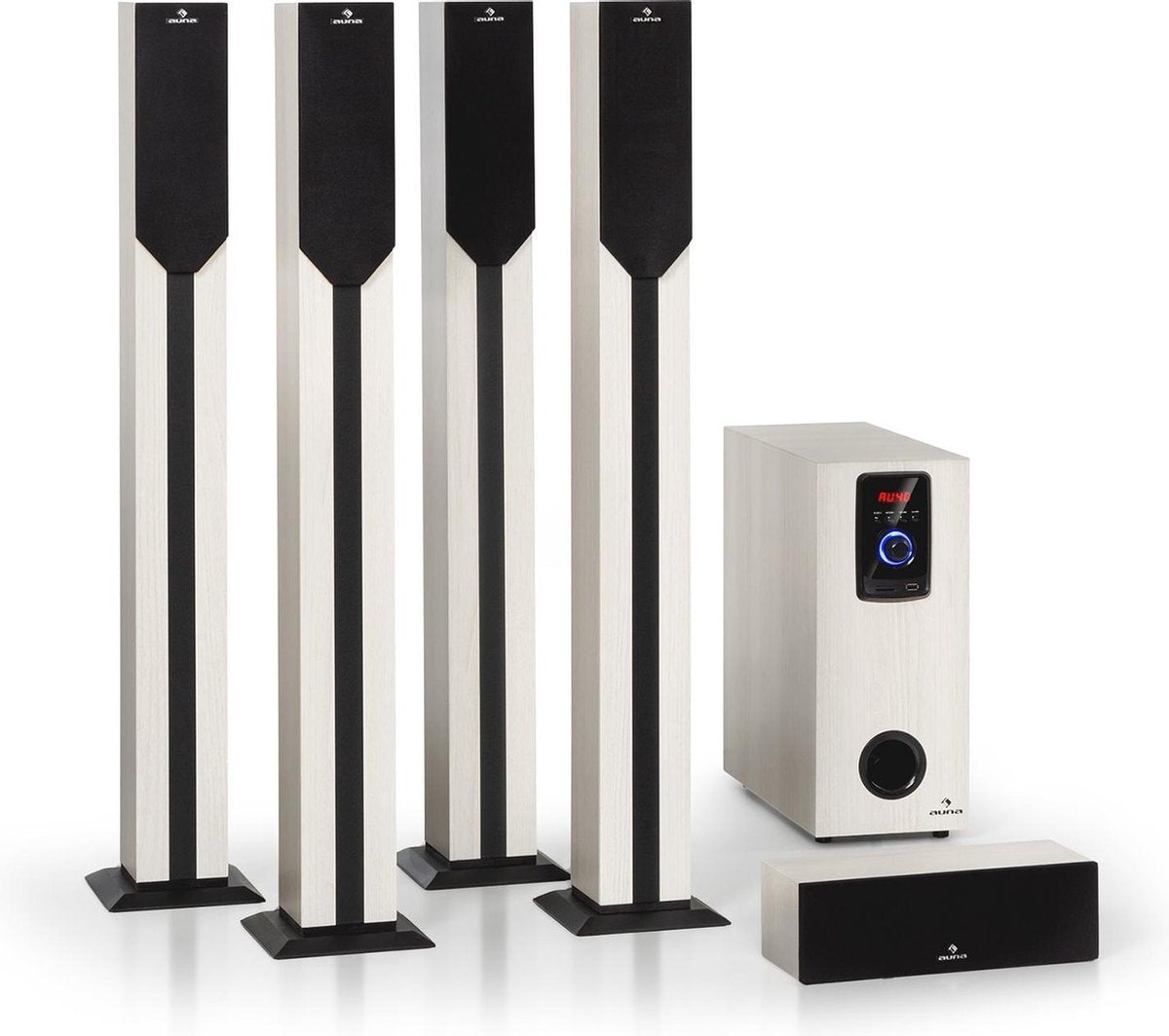 auna Areal Elegance 5.1-kanaal-surround-systeem 190W RMS 