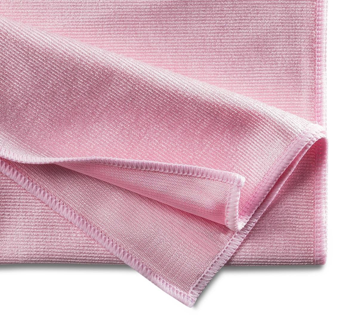 Maus microvezel glasdoeken 10 stuks - RVS doeken rood roze 40x40cm